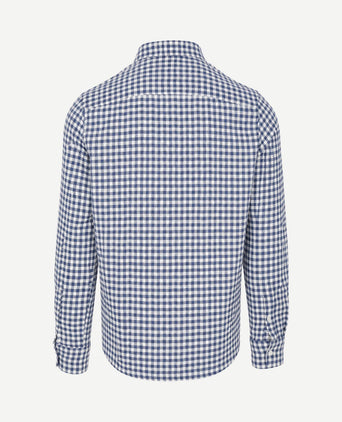 Overhemd bd coarse heavy flannel blauw