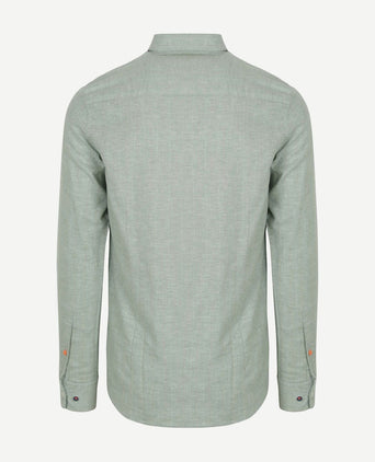 NZA overhemd cody linnen blend groen | Regular-fit