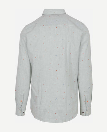 NZA overhemd emerson linnen blend groen | Regular-fit