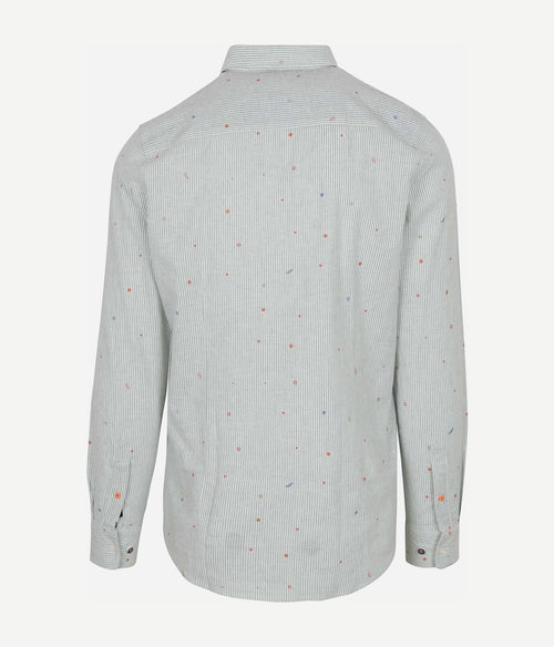 NZA overhemd emerson linnen blend groen | Regular-fit