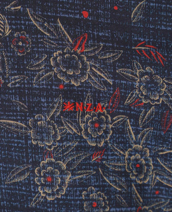 Overhemd gunner print donkerblauw