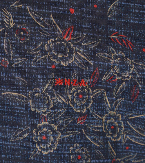 Overhemd gunner print donkerblauw