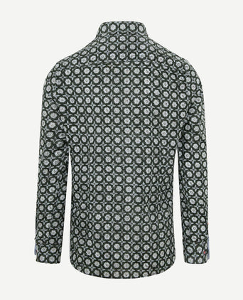 NZA overhemd huntly groen multicolour blauw | Regular-fit