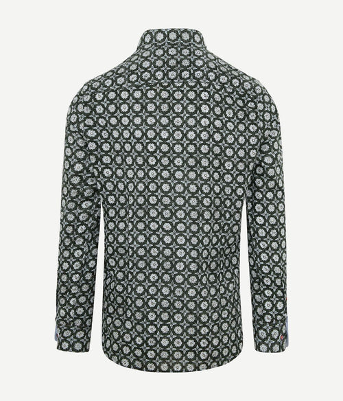 NZA overhemd huntly groen multicolour blauw | Regular-fit