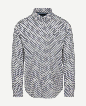 Overhemd jaden linnen blend blauw