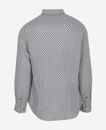 NZA overhemd jaden linnen blend blauw | Regular-fit