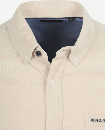 NZA overhemd omar fine corduroy ecru | Regular-fit