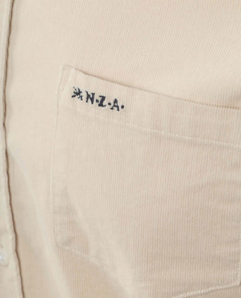 NZA overhemd omar fine corduroy ecru | Regular-fit