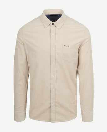 NZA overhemd omar fine corduroy ecru | Regular-fit