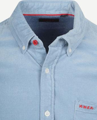 NZA overhemd omar fine corduroy lichtblauw | Regular-fit