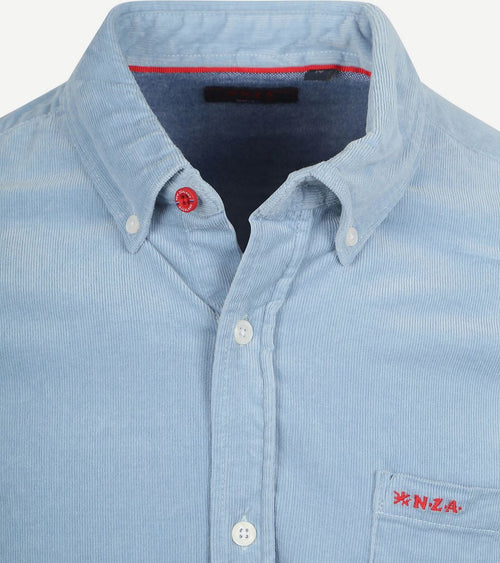 NZA overhemd omar fine corduroy lichtblauw | Regular-fit