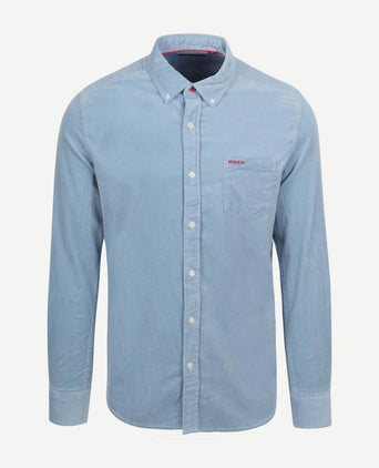 NZA overhemd omar fine corduroy lichtblauw | Regular-fit