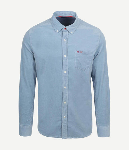 NZA overhemd omar fine corduroy lichtblauw | Regular-fit