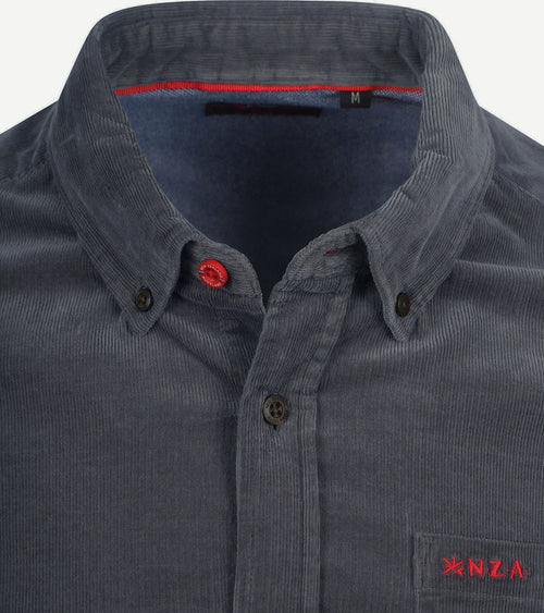 NZA overhemd omar fine corduroy donkerblauw | Regular-fit