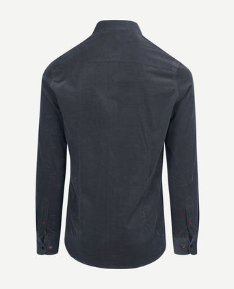 NZA overhemd omar fine corduroy donkerblauw | Regular-fit
