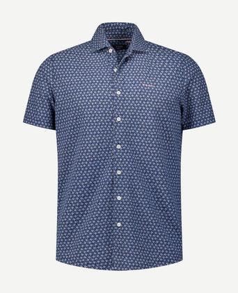 Overhemd short sleeve jake blauw