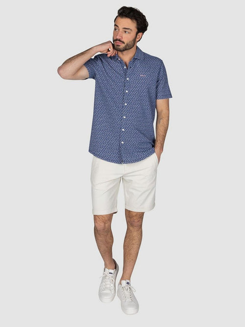 Overhemd short sleeve jake blauw