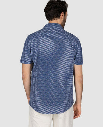 Overhemd short sleeve jake blauw