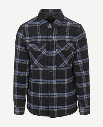 NZA overshirt alex wolmix donkerblauw | Regular-fit