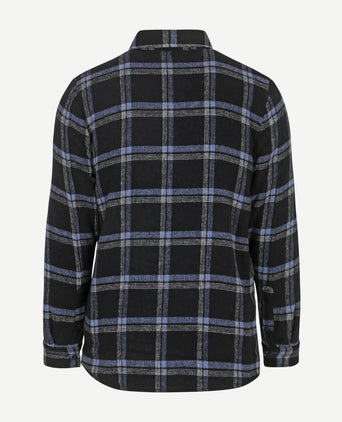 NZA overshirt alex wolmix donkerblauw | Regular-fit