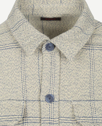 NZA overshirt atlas tenax check blauw | Regular-fit