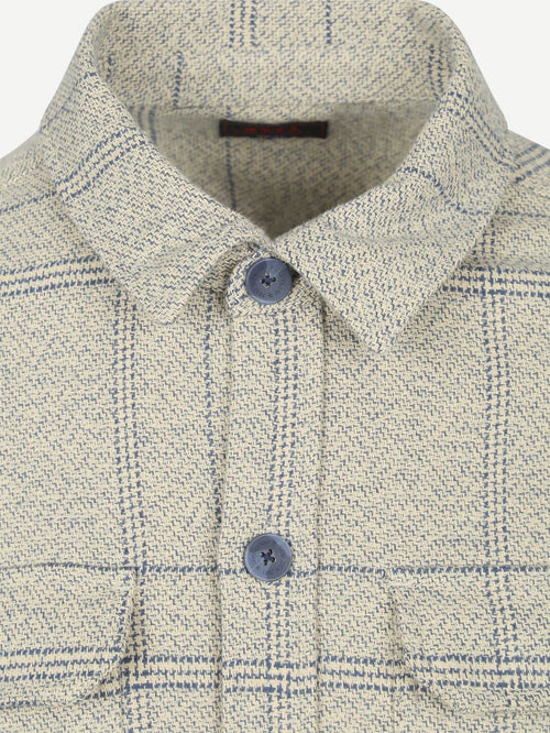 NZA overshirt atlas tenax check blauw | Regular-fit