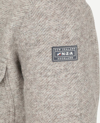 Overshirt willow wool blend greige