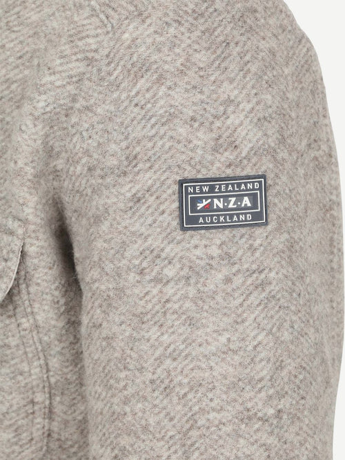Overshirt willow wool blend greige