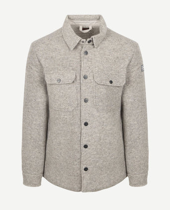 Overshirt willow wool blend greige