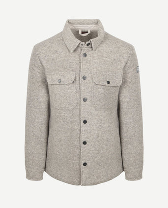 Overshirt willow wool blend greige