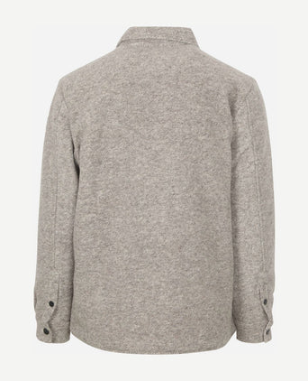 Overshirt willow wool blend greige