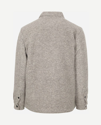 Overshirt willow wool blend greige