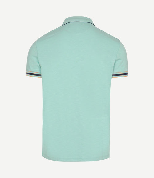 Polo bay jacquard mist groen