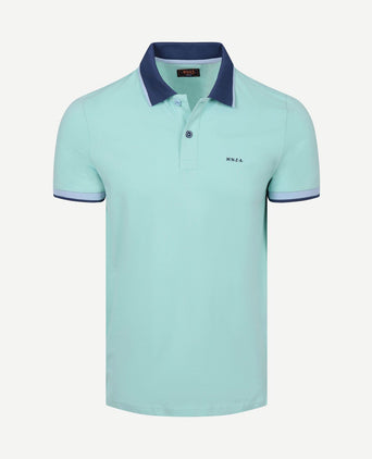 Polo foxton piqué pale leaf
