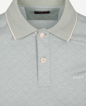 Polo goora jacquard mist groen