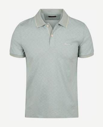 Polo goora jacquard mist groen