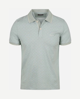 Polo goora jacquard mist groen