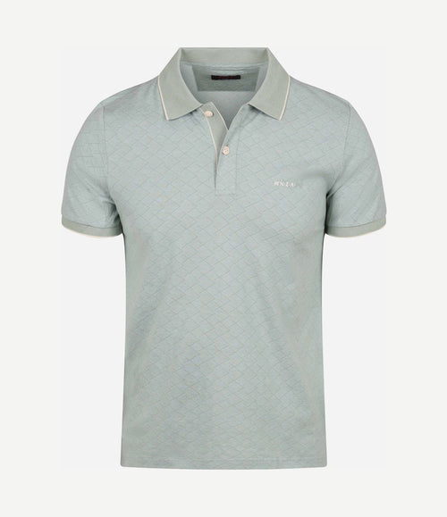 Polo goora jacquard mist groen