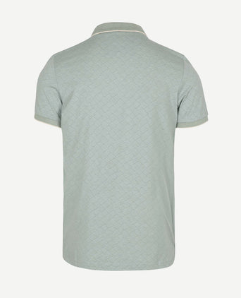 Polo goora jacquard mist groen