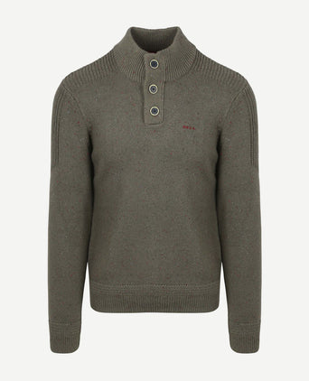 Pullover mocker conor melange army grey