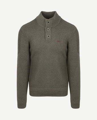 Pullover mocker conor melange army grey