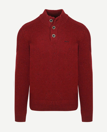 NZA pullover mocker conor melange cherry red | Regular-fit