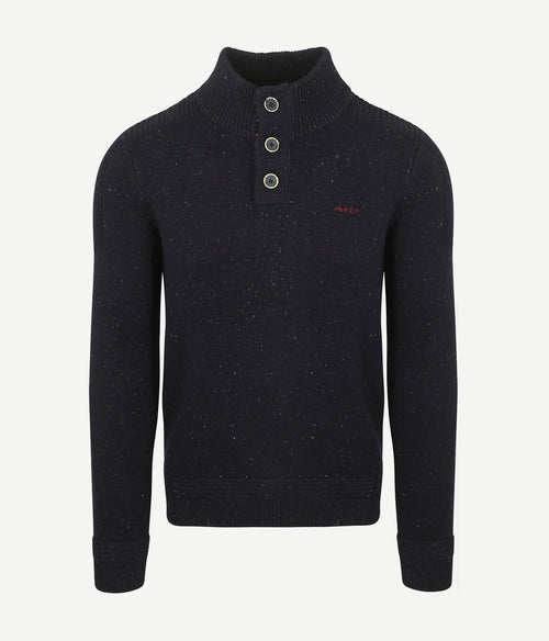 NZA pullover mocker conor melange icon donkerblauw | Regular-fit