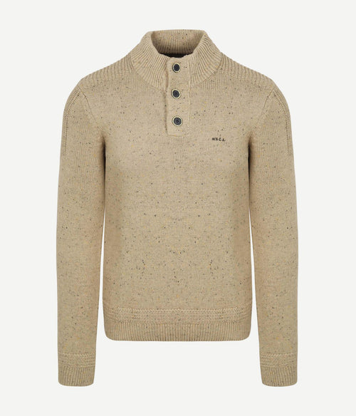 NZA pullover mocker conor melange warm beige | Regular-fit