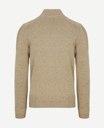 Pullover mocker conor melange warm beige