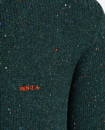 Pullover mocker eltham knit melange dark hunter