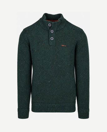 Pullover mocker eltham knit melange dark hunter