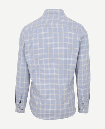 Shirt armando flanel ruit blauw