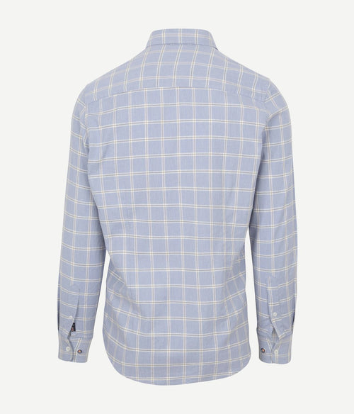 Shirt armando flanel ruit blauw