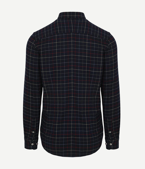 NZA shirt bruce waihi light flannel check icon donkerblauw | Regular-fit